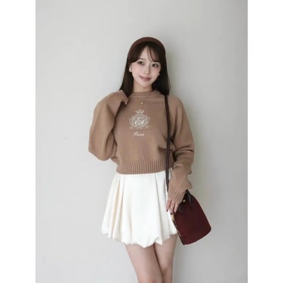 MIDDLE LOGO KNIT TOPS （NVY）｜詳細画像