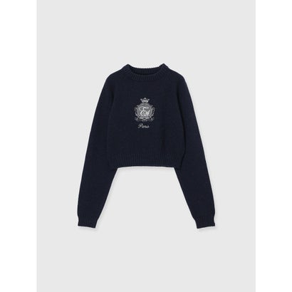 MIDDLE LOGO KNIT TOPS （NVY）｜詳細画像