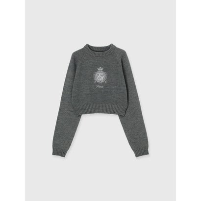 MIDDLE LOGO KNIT TOPS （GRY）｜詳細画像