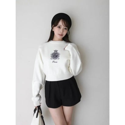 MIDDLE LOGO KNIT TOPS （GRY）｜詳細画像