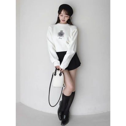 MIDDLE LOGO KNIT TOPS （GRY）｜詳細画像