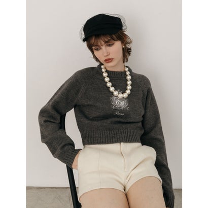 MIDDLE LOGO KNIT TOPS （GRY）｜詳細画像