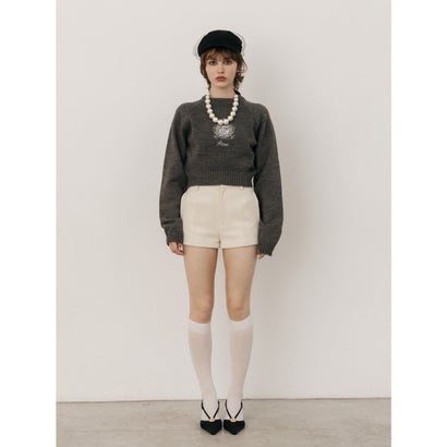 MIDDLE LOGO KNIT TOPS （GRY）｜詳細画像