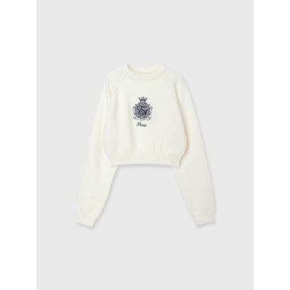 MIDDLE LOGO KNIT TOPS （O/WHT）｜詳細画像