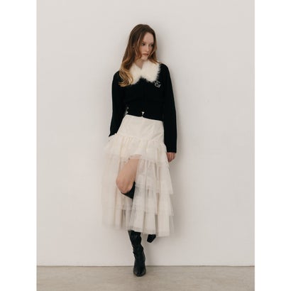 FUR TIPPET CARDIGAN （BLK）｜詳細画像