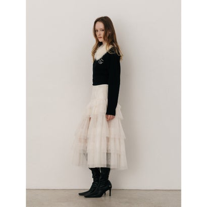 FUR TIPPET CARDIGAN （BLK）｜詳細画像