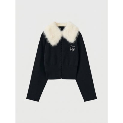 FUR TIPPET CARDIGAN （BLK）｜詳細画像