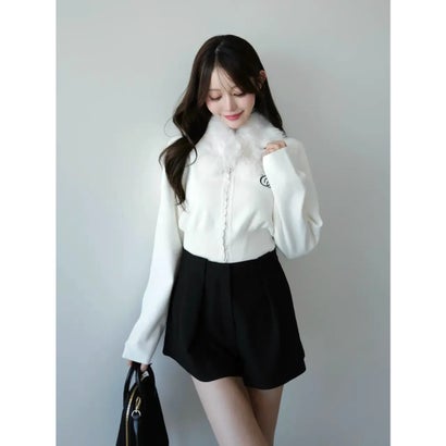 FUR TIPPET CARDIGAN （BLK）｜詳細画像