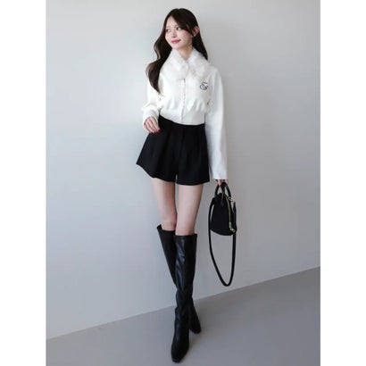 FUR TIPPET CARDIGAN （BLK）｜詳細画像