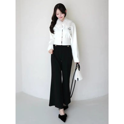 FUR TIPPET CARDIGAN （WHT）｜詳細画像