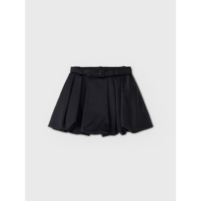 BELTED SATIN BALLON SKIRT （BLK）｜詳細画像