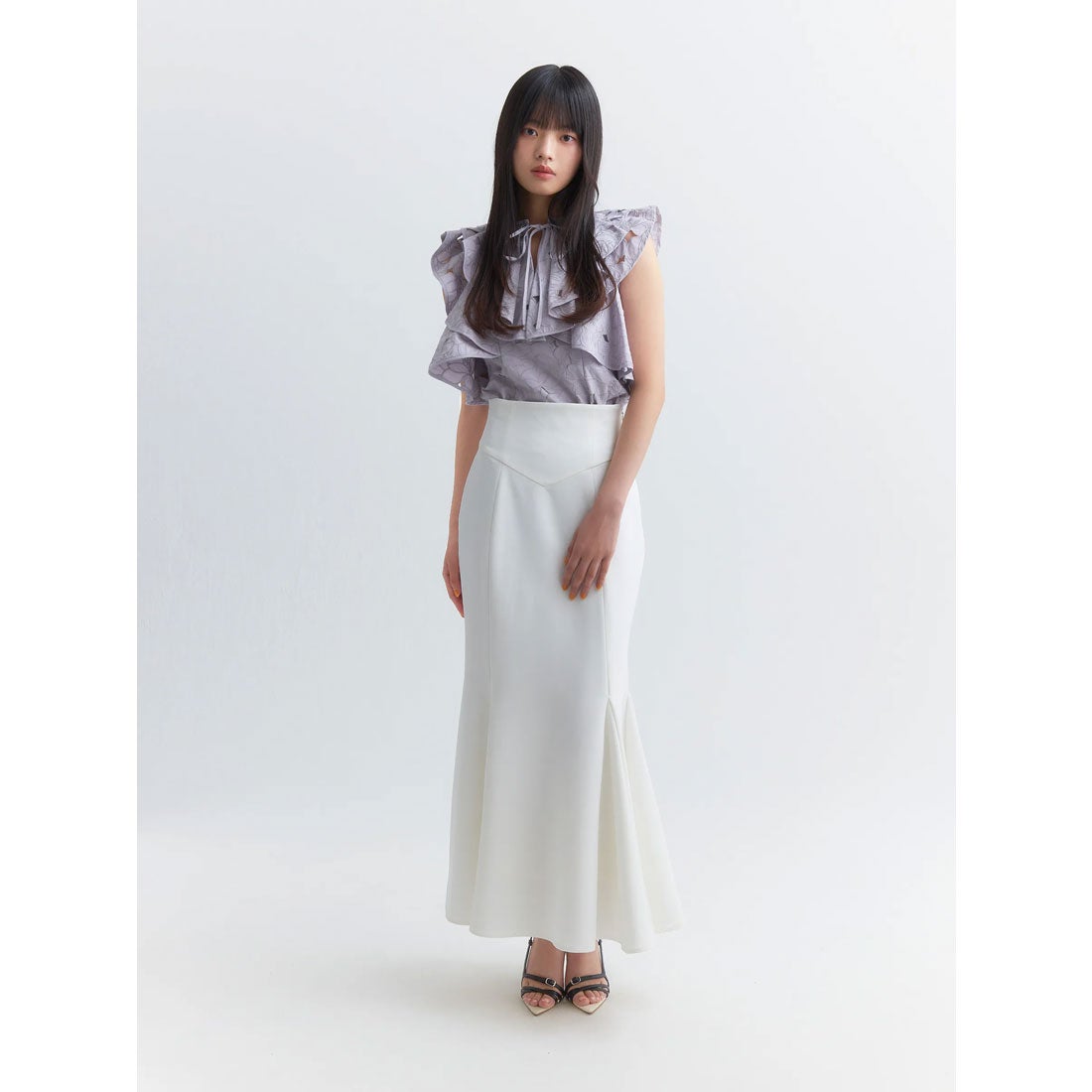 エイミーイストワール EIMY ISTOIRE flower embroideryラッフル 