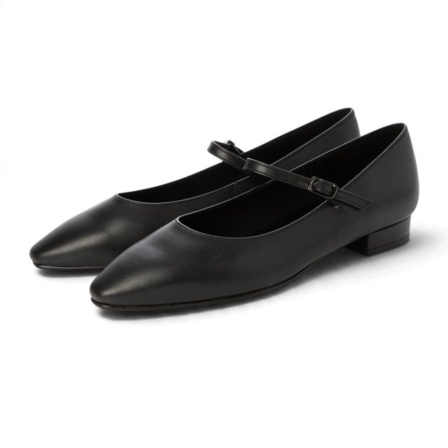 ストラップローヒールパンプス （BL）