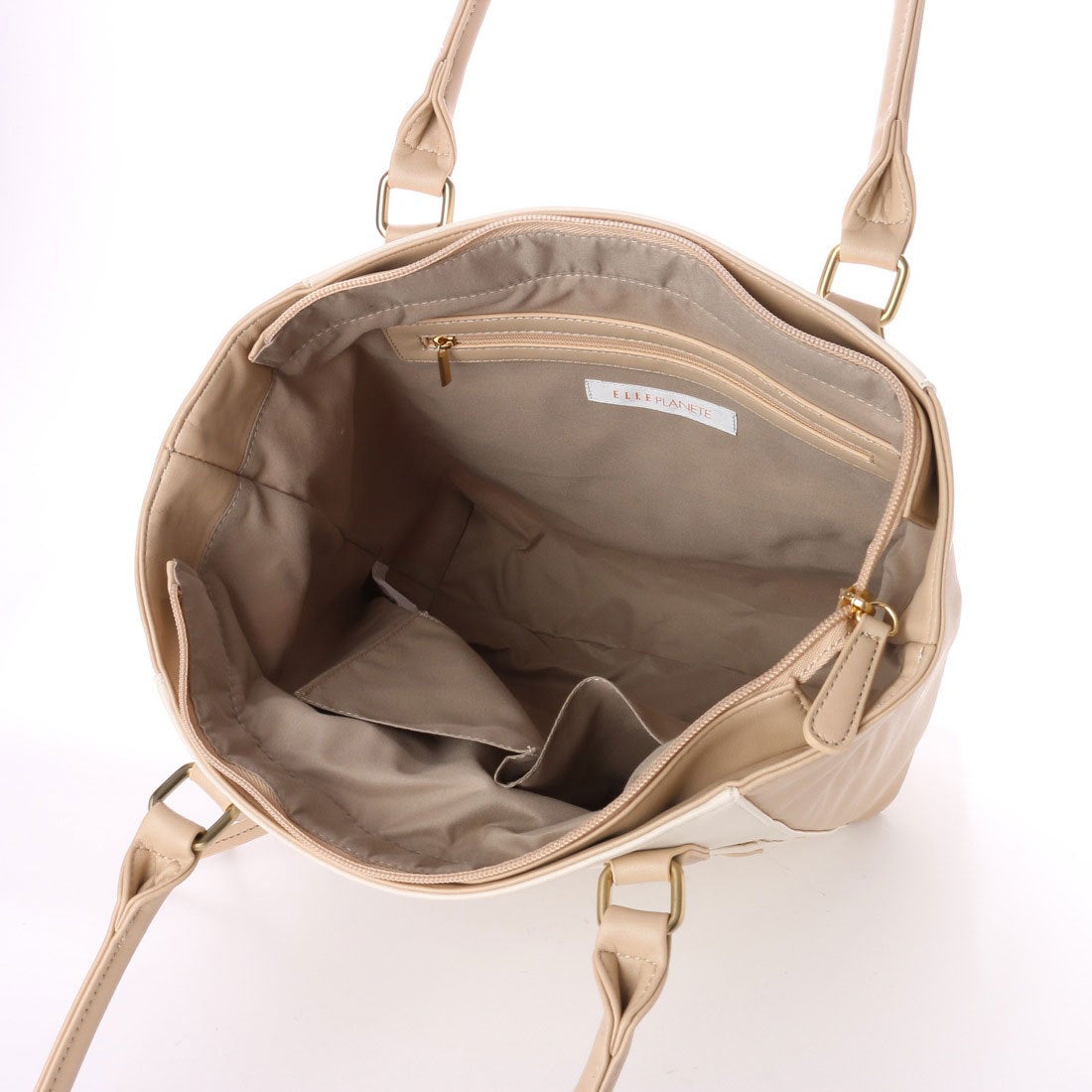 エルプラネット ELLE PLANETE レジェル 縦長トートバッグ （ベージュ 