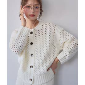 エルフランク ELFRANK《新色追加》透かし編み メッシュニット クルー