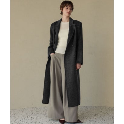 【2026AW】【上質ウール70％】ロング丈 チェスターコート （チャコールグレー）｜詳細画像