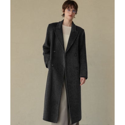 【2026AW】【上質ウール70％】ロング丈 チェスターコート （チャコールグレー）｜詳細画像