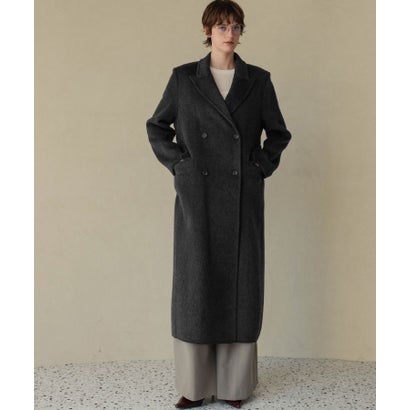 【2026AW】【上質ウール70％】ロング丈 チェスターコート （チャコールグレー）｜詳細画像