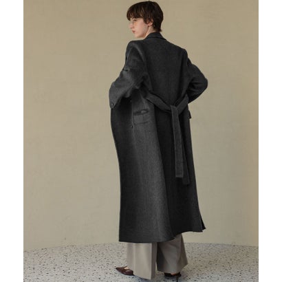 【2026AW】【上質ウール70％】ロング丈 チェスターコート （チャコールグレー）｜詳細画像