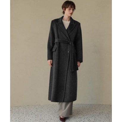 【2026AW】【上質ウール70％】ロング丈 チェスターコート （チャコールグレー）｜詳細画像