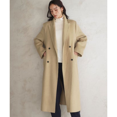 【2026AW】【上質ウール70％】ロング丈 チェスターコート （ベージュ）｜詳細画像