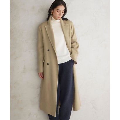 【2026AW】【上質ウール70％】ロング丈 チェスターコート （ベージュ）｜詳細画像
