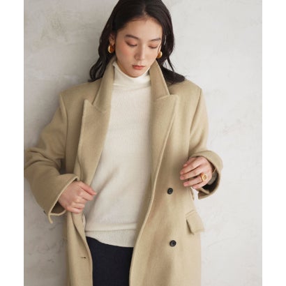 【2026AW】【上質ウール70％】ロング丈 チェスターコート （ベージュ）｜詳細画像