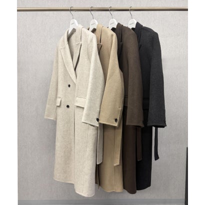 【2026AW】【上質ウール70％】ロング丈 チェスターコート （カーキ）｜詳細画像