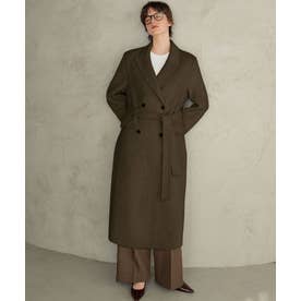 【2026AW】【上質ウール70％】ロング丈 チェスターコート （カーキ）
