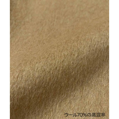 【2026AW】【上質ウール70％】スタンドカラー ロングコート （キャメル）｜詳細画像