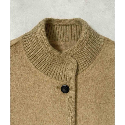 【2026AW】【上質ウール70％】スタンドカラー ロングコート （キャメル）｜詳細画像