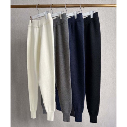 【2026AW】【S～Lサイズ展開】ニットジョガーパンツ ウエストゴム （ブラック）｜詳細画像