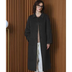 【2026AW】【M～Lサイズ展開】【上質ウール70％】ステンカラー ロング丈 コート （チャコールグレー）