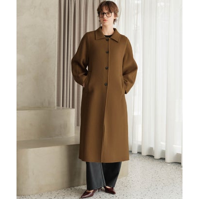 【2026AW】【M～Lサイズ展開】【上質ウール70％】ステンカラー ロング丈 コート （キャメル）｜詳細画像