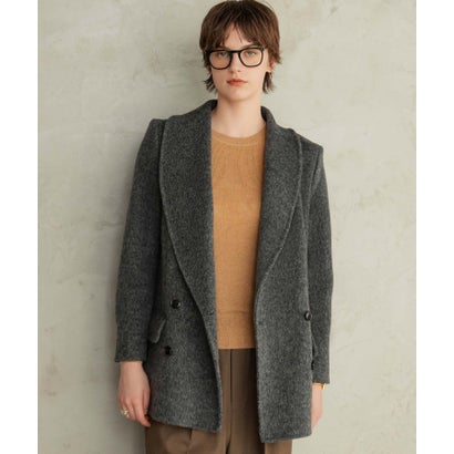 【2026AW】【M～Lサイズ展開】【上質ウール70％】テーラードジャケットコート ジャコット ウールコート ショートコート （グレー）｜詳細画像