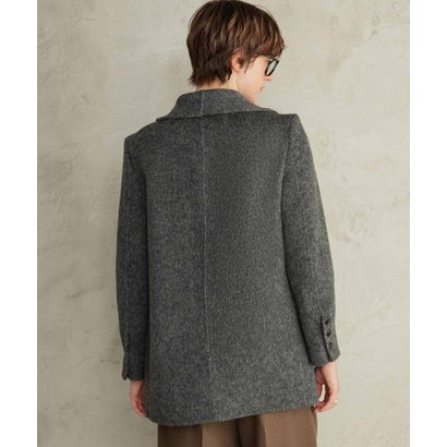 【2026AW】【M～Lサイズ展開】【上質ウール70％】テーラードジャケットコート ジャコット ウールコート ショートコート （グレー）｜詳細画像