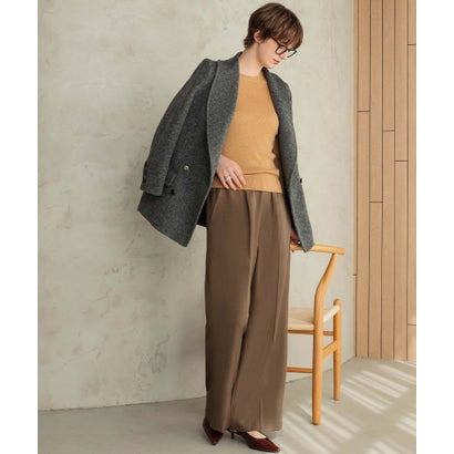 【2026AW】【M～Lサイズ展開】【上質ウール70％】テーラードジャケットコート ジャコット ウールコート ショートコート （グレー）｜詳細画像
