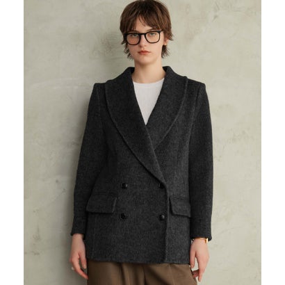 【2026AW】【M～Lサイズ展開】【上質ウール70％】テーラードジャケットコート ジャコット ウールコート ショートコート （ブラック）｜詳細画像
