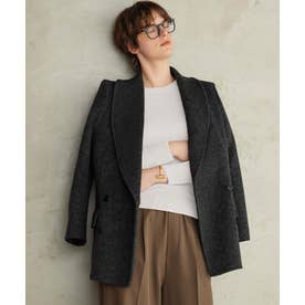 【2026AW】【M～Lサイズ展開】【上質ウール70％】テーラードジャケットコート ジャコット ウールコート ショートコート （ブラック）