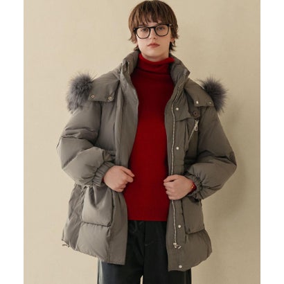 【2026AW】【上質天然ラクーンファー×リアルダウン】大人のダウンコート （グレージュ）｜詳細画像