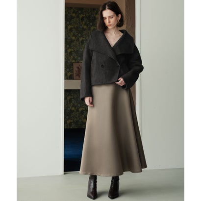 【2026AW】【M～Lサイズ展開】【上質ウール65％ / 2サイズ展開】大人の洗練ショートウールコート （ブラック）｜詳細画像
