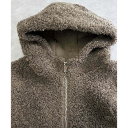 【2026AW】【M～Lサイズ展開】スタンドネックショート丈フェイクファーベスト （モカ）｜詳細画像