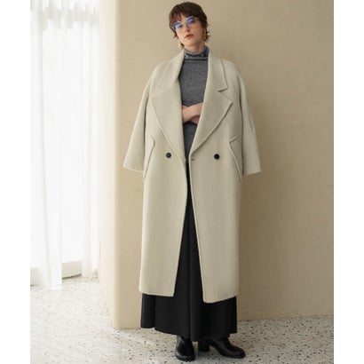 エルフランク ELFRANK 【2026AW】【ウール65％仕立て】ラグランスリーブダブルブレストロングチェスターコート （ライトベージュ）｜詳細画像
