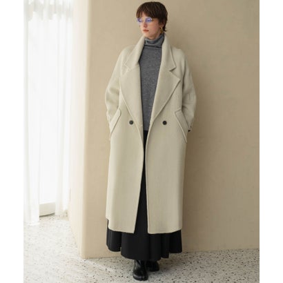 エルフランク ELFRANK 【2026AW】【ウール65％仕立て】ラグランスリーブダブルブレストロングチェスターコート （ライトベージュ）｜詳細画像