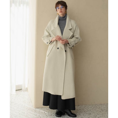 エルフランク ELFRANK 【2026AW】【ウール65％仕立て】ラグランスリーブダブルブレストロングチェスターコート （ライトベージュ）｜詳細画像