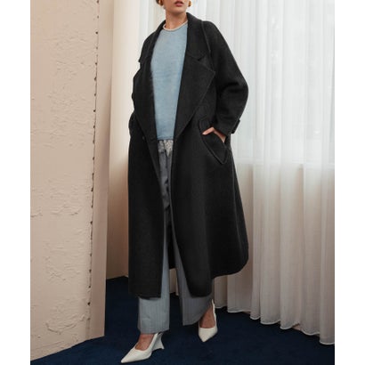 エルフランク ELFRANK 【2026AW】【ウール65％仕立て】ラグランスリーブダブルブレストロングチェスターコート （ブラック）｜詳細画像