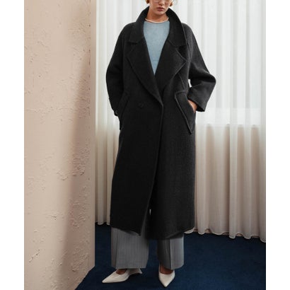 エルフランク ELFRANK 【2026AW】【ウール65％仕立て】ラグランスリーブダブルブレストロングチェスターコート （ブラック）｜詳細画像