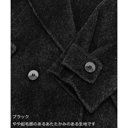 エルフランク ELFRANK 【2026AW】【ウール65％仕立て】ラグランスリーブダブルブレストロングチェスターコート （ブラック）｜詳細画像