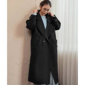 【2026AW】【ウール65％仕立て】ラグランスリーブダブルブレストロングチェスターコート （ブラック）
