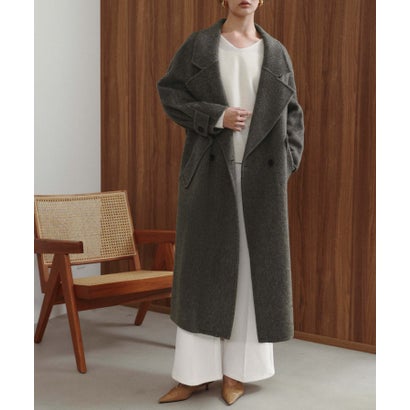 エルフランク ELFRANK 【2026AW】【ウール65％仕立て】ラグランスリーブダブルブレストロングチェスターコート （グレー）｜詳細画像